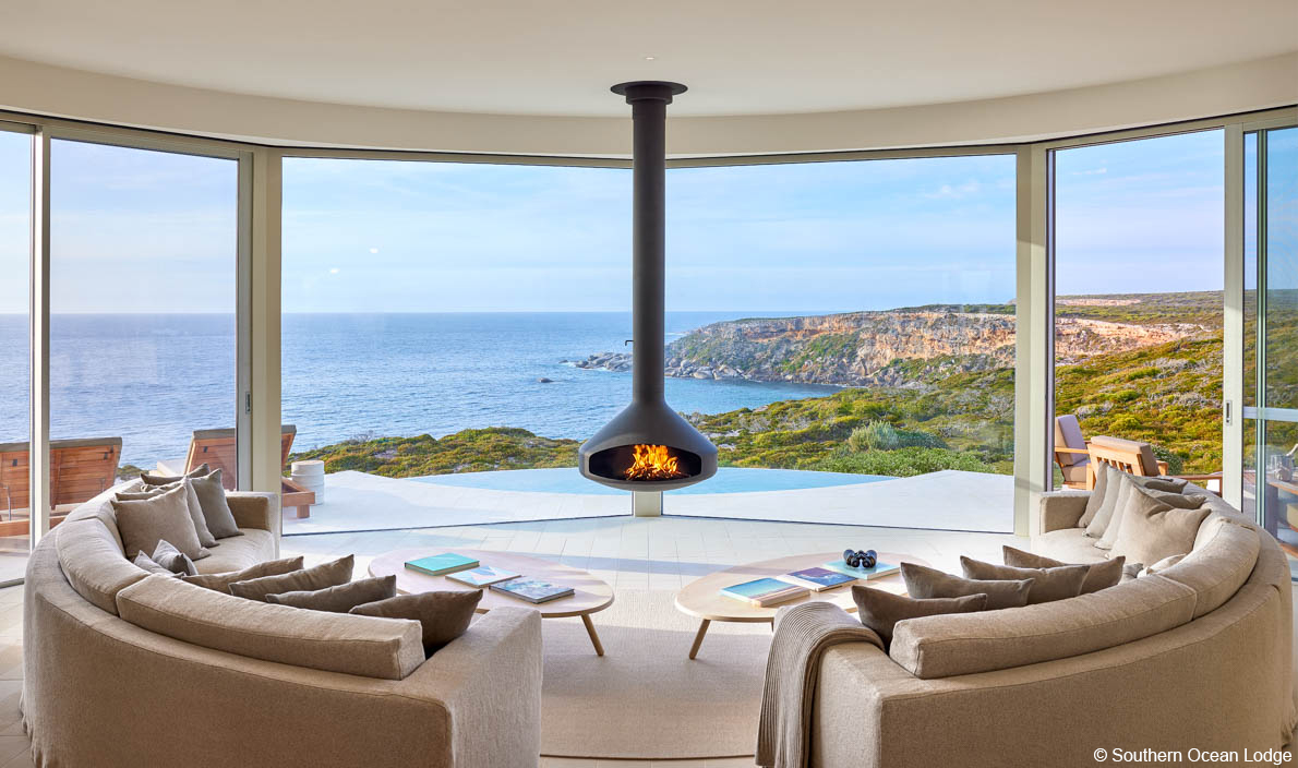 Beautiful views from Southern Ocean Lodge, Kangaroo Island, Australia