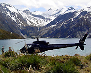Helicopter touring in New Zealand
